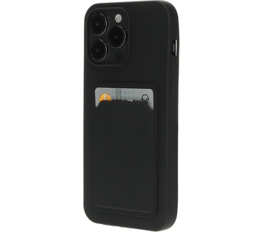 Mobiparts Classic TPU Case with Cardholder Apple iPhone 15 Pro Max Matt Black