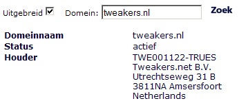 Tweakers.nl whois