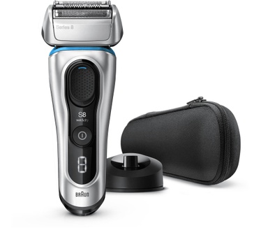 Braun Series 8 8350s Volgende Generatie Elektrisch Scheerapparaat, Oplaadstandaard, Etui, Zilver