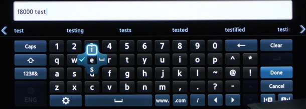 Samsung F8000 virtueel toetsenbord 610px Samsung F8000 virtueel toetsenbord 610px