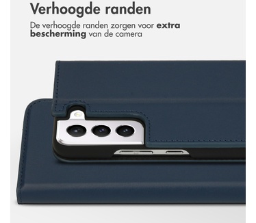 Accezz Premium Leather Slim Bookcase Samsung Galaxy S22 Plus - Donkerblauw