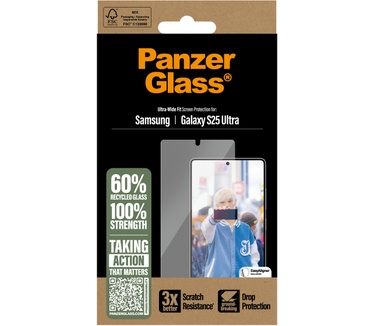 PanzerGlass Screen Protector Samsung Galaxy S25 Ultra | Ultra-Wide Fit