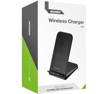Accezz Qi Desk Wireless Charger - Draadloze oplader - 10 Watt - Zwart