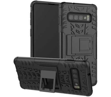 qMust Samsung Galaxy S10 Rugged Hybrid Hoesje Zwart