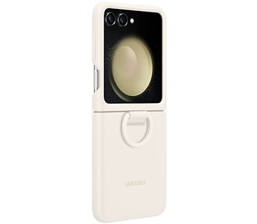 Samsung Galaxy Z Flip5 Silicone Case with Ring Crème