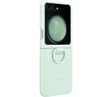 Samsung Galaxy Z Flip5 Silicone Case with Ring Groen