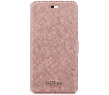 Guess Saffiano PU Leather BookCase - iPhone 7 Plus (5.5") - Pink Roze