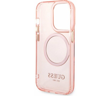 Guess Translucent MagSafe BackCase iPhone 14 Pro Max (6.7") Roze Roze