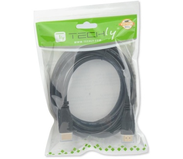 Techly HDMI 2.0 Cable A/A M/M 0.5m Black ICOC HDMI2-4-005 Zwart