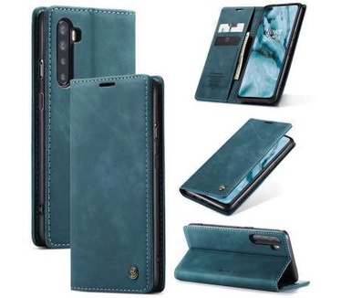 Caseme OnePlus Nord Retro Wallet Case - Blauw
