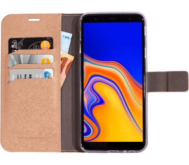 Mobiparts Saffiano Wallet Case, Samsung, Galaxy J4 Plus (2018), Copper