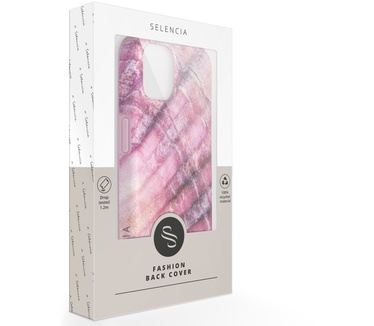Selencia Aurora Fashion Backcover iPhone 12 (Pro) - Duurzaam hoesje - 100% gerecycled - Ocean Shell Purple