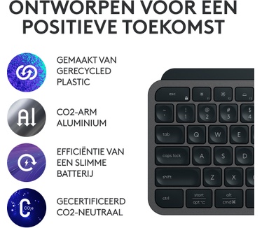 Logitech MX Keys S, Zonder Polssteun, Azerty BE, Grafiet