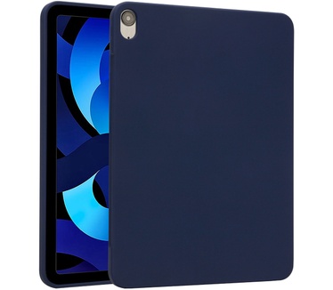 Accezz Liquid Silicone Backcover met penhouder iPad Air (2020 - 2022) - Donkerblauw