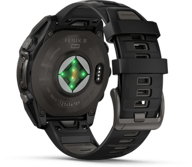 Garmin fēnix 8 Solar, 47mm, Titanium body, Sapphire Glass, Carbon (Zwart)