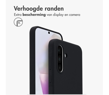 Accezz Liquid Silicone Backcover met MagSafe Samsung Galaxy A36 - Zwart