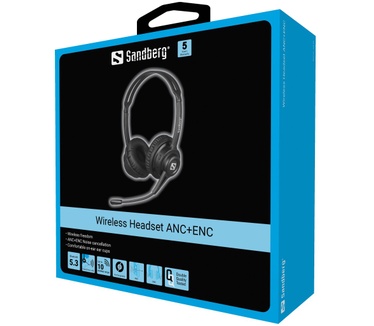 Sandberg Bluetooth Headset ANC+ENC (Zwart)
