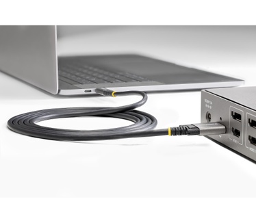 Startech.com 50cm Vergrendelbare USB-C Kabel met Zijschroef, 10Gbps, USB 3.1/3.2 Gen 2 Type-C Kabel, 100W (5A) Power Delivery Charging, DP Alt Mode, Dual Screw Lock, USB-C Charge/Sync Kabel