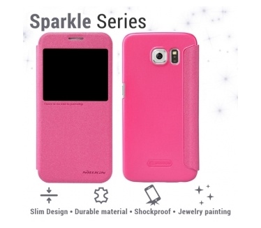 Nillkin Leather Case Samsung Galaxy S6 - Sparkle Series - Red