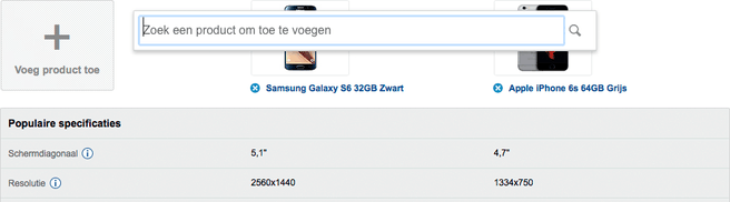 Iteratie 76: product toevoegen aan vergelijking