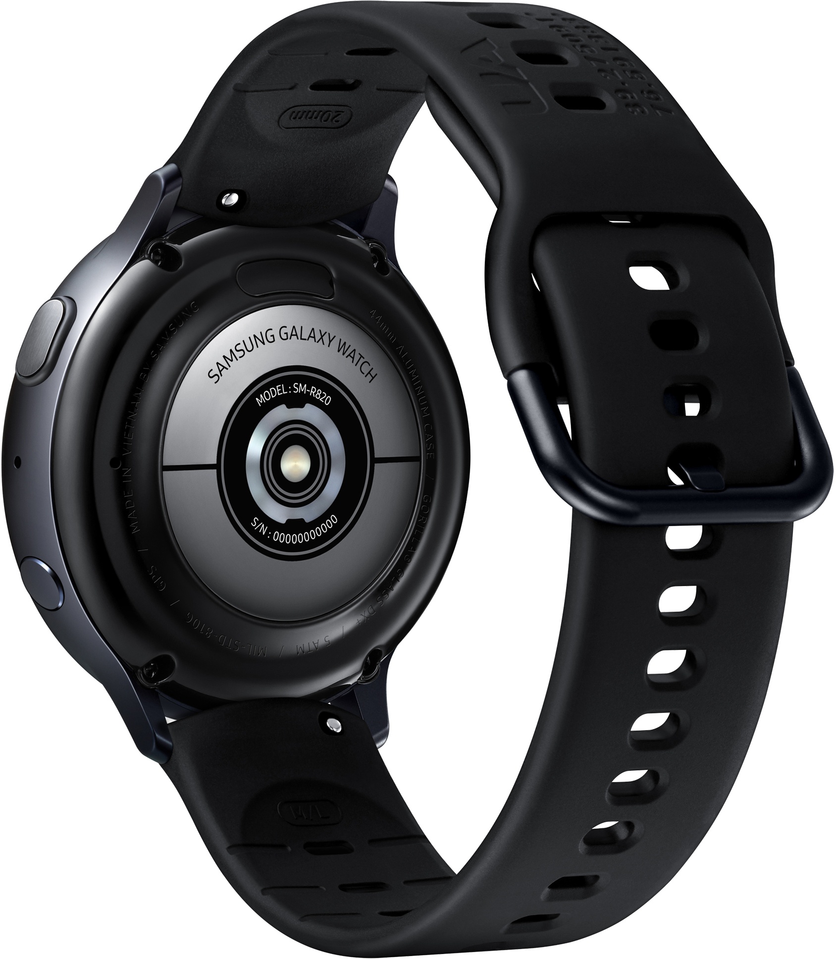 Samsung Galaxy Watch Active2 Aluminium (44mm) Under Armour Edition Zilver (Zwart) - Kenmerken