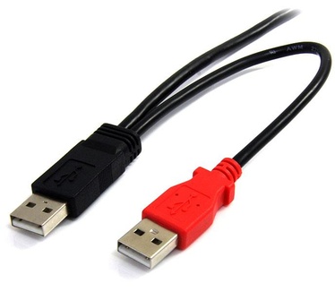 Startech.com 1 ft USB Y Cable for External Hard Drive - USB A to mini B
