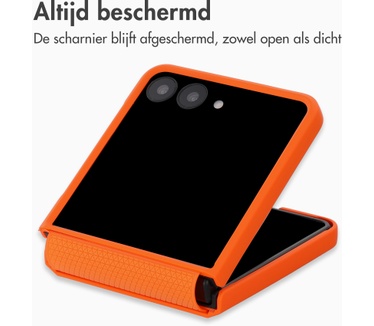 Accezz Grid Backcover voor de Samsung Galaxy Z Flip 8 - Oranje