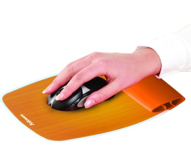 Fellowes Siliconen polssteun - sunset oranje