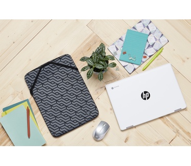 HP 14" Neoprene Reversible Sleeve Grijs, Zwart