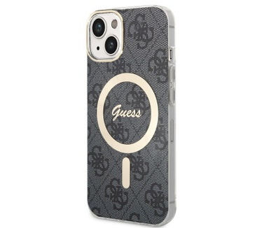 Guess 4G MagSafe Back Case - Apple iPhone 14 Plus (6.7") - Zwart Zwart
