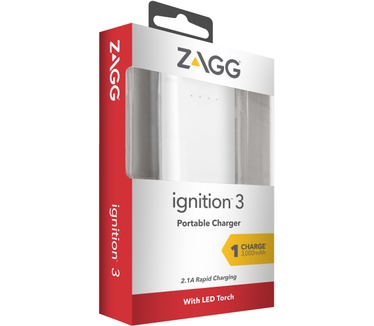 Zagg Battery Powerbank 3000mAh Wit