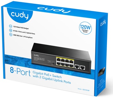 Cudy 8-Port Gigabit PoE+ Switch with 2 Gigabit Uplink Ports