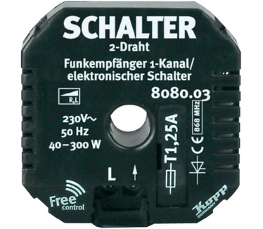 Free-control Draadloze ontvanger met schakelfunctie 1-kanaals