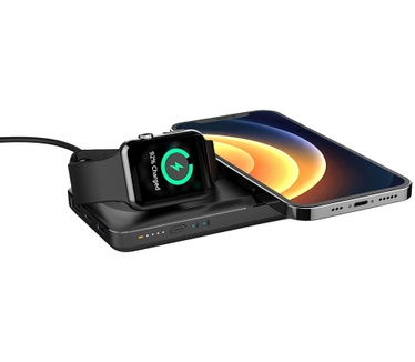 VEGER powerbank 10000 mAh with wireless chargers compatible with MagSafe PD QC3.0 3A 22,5W MagMulti (W1156) black