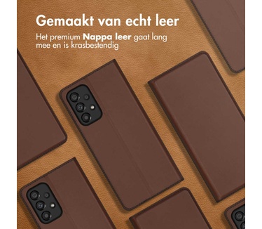 Accezz Premium Leather Slim Bookcase Samsung Galaxy A33 - Bruin