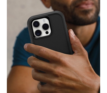 Otterbox Defender Series voor iPhone 15 Pro, Black (iPhone 15 Pro) Zwart