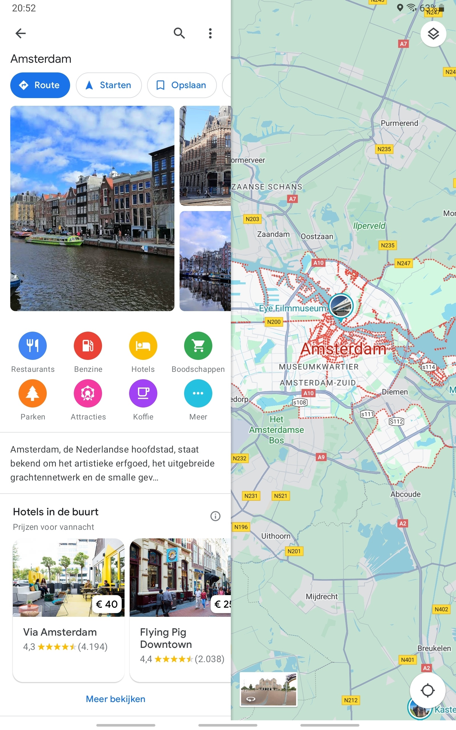 Google Maps plotseling in verticaal split screen - Android smartphones ...