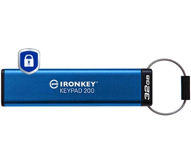 Kingston IronKey Keypad 200 32GB Blauw
