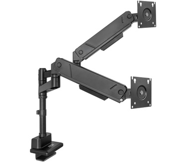 ACT Monitorarm 34" office solid pro, gasveer, paalbevestiging, 2 schermen