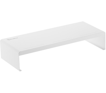 Silverstone MR03 Monitor Stand Riser with a Removable Phone Holder, Headphone Holder, and Storage Tray, Wit