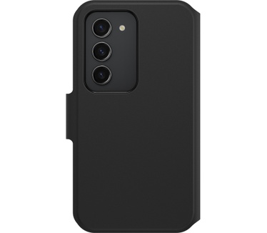 Otterbox OtterBox Strada Via Case voor Galaxy S23, Schokbestendig, Valbestendig, Slank, Soft Touch Beschermende Folio Case met Kaarthouder, 2x Getest volgens Militaire Standaard, Zwart