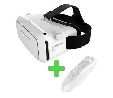 VR SHINECON VR Bril - White + Bluetooth Remote Control - White
