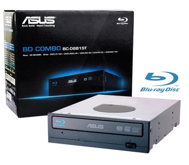 Asus BC-08B1ST  (8x, SATA-300, dual-layer, Zwart, Retail)