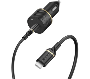 Otterbox Car Charger Bundle USB C 18W USB-PD + USB C-C Cable 1M, zwart