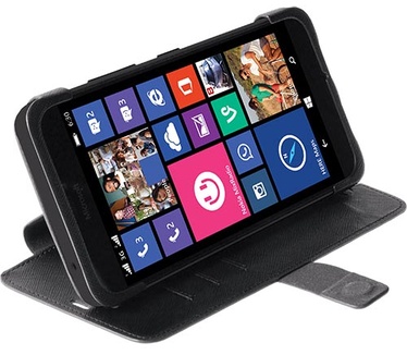 Krusell Malmo FlipWallet Microsoft Lumia 640 XL - hoesje met stand Zwart