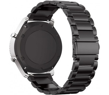 qMust Metalen armband voor Samsung Gear S3 Classic / S3 Frontier - Black