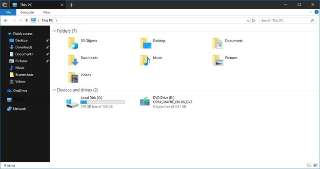 Windows Verkenner donker 2