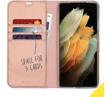 Accezz Wallet Softcase Bookcase Galaxy S21 Ultra - RosГ© Goud (Galaxy S21 Ultra) Rosé Goud