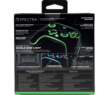 PowerA Spectra Infinity Enhanced Wired Controller for Xbox Series X|S Zwart