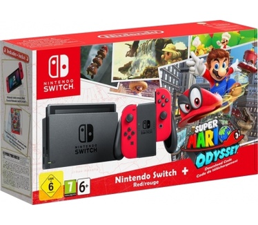 Nintendo Switch Rood + Super Mario Odyssey
